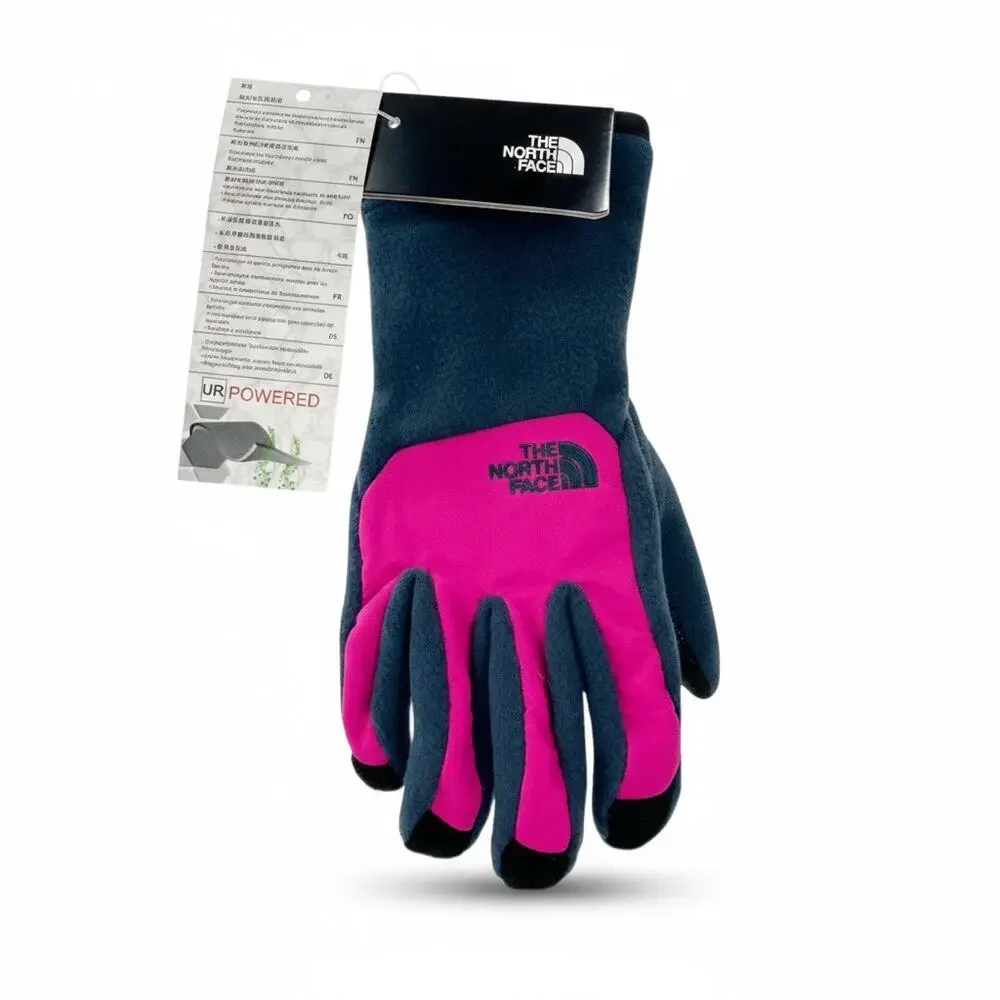 The North Face Women's Gloves Midweight Fleece Hot Pink Black Size Medium NWT